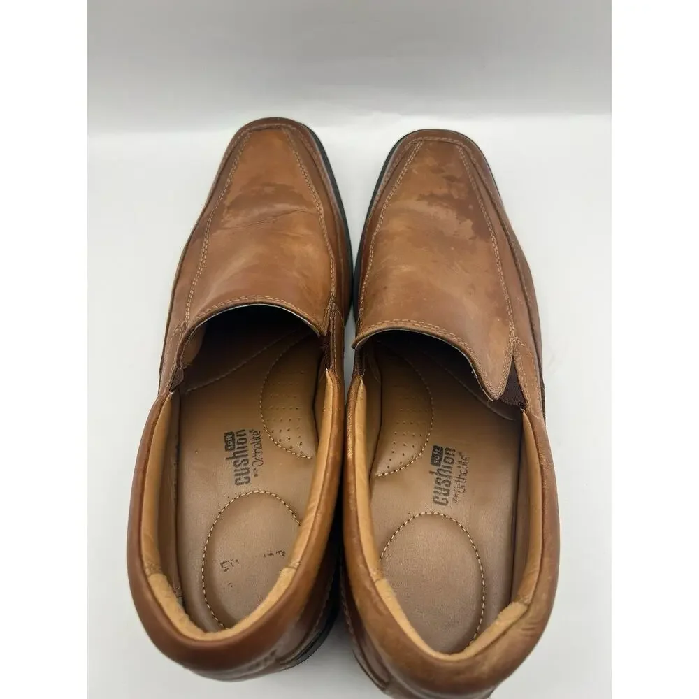 Clarks Tilden Free Brown Leather Loafers Men Size 11.5